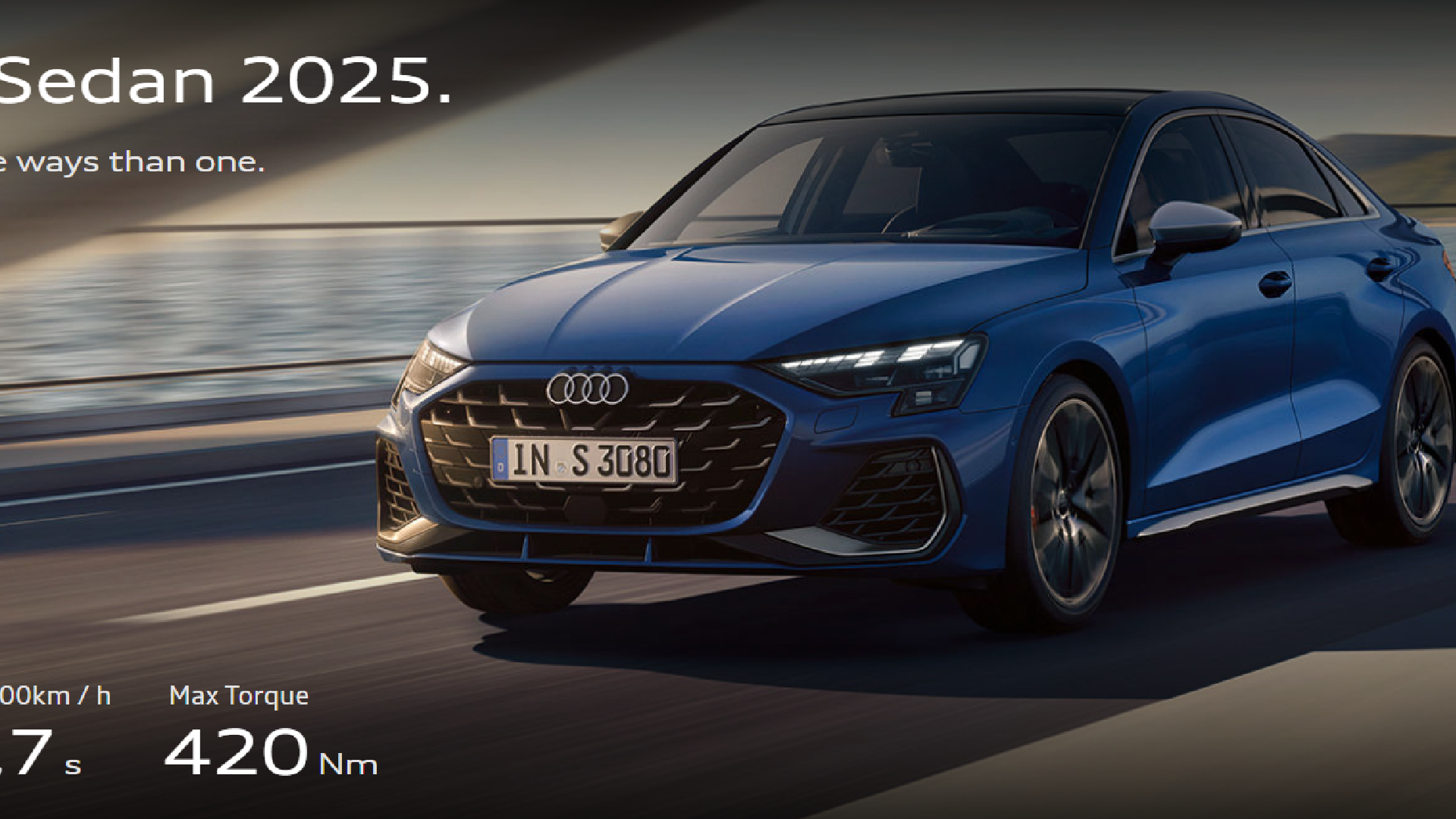 New S3 Sedan 2025. Moves you. In more ways than one.
